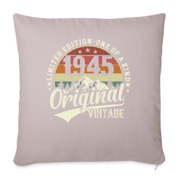 Geburtstag 79 Vintage Retro 1945 - Sofakissen mit Füllung 45 x 45 cm - helles Taupe - Vorne