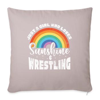 Wrestling - Sofakissen mit Füllung 45 x 45 cm - helles Taupe - Vorne
