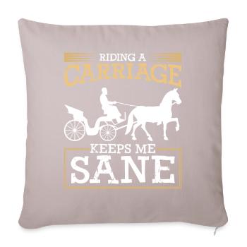 Calèche Cocher Cochers - Coussin et housse de 45 x 45 cm - taupe clair - Devant