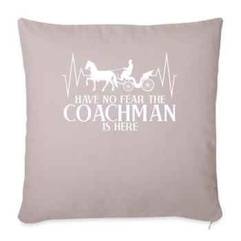 Horse Carriage Coachman - Sofa pillow with filling 45cm x 45cm - light taupe - Front