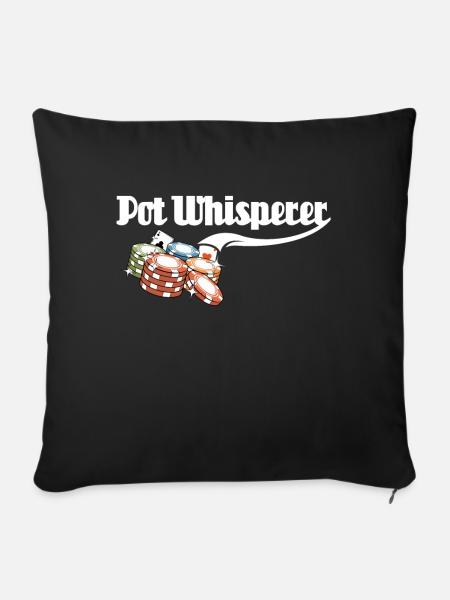 Pokerspieler - Sofakissen mit Füllung 45 x 45 cm - Schwarz