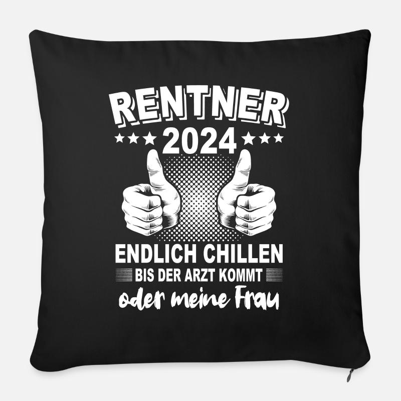 Rentner - Sofakissen mit Füllung 45 x 45 cm - Schwarz