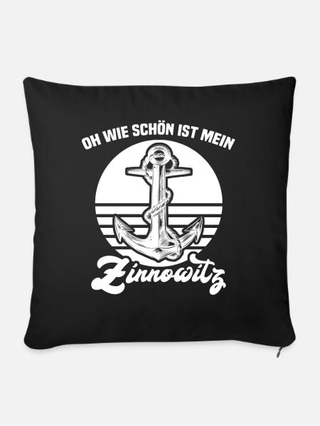 Zinnowitz - Sofakissen mit Füllung 45 x 45 cm - Schwarz