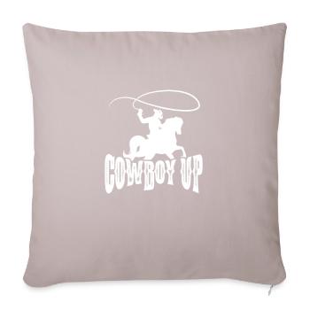 Cowboy Cowboystiefel Western Geschenk - Sofakissen mit Füllung 45 x 45 cm - helles Taupe - Vorne