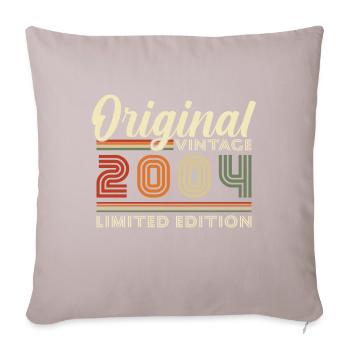 Vintage 2004 Jahrgang Geburtstag Retro Geschenk - Sofa pillow with filling 45cm x 45cm - light taupe - Front