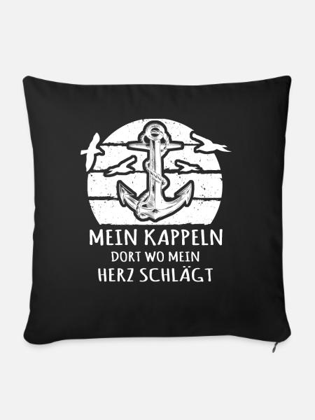 Kappeln Kappelner - Sofakissen mit Füllung 45 x 45 cm - Schwarz