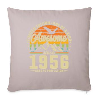 Jahrgang 1956 Legende - Sofakissen mit Füllung 45 x 45 cm - helles Taupe - Vorne