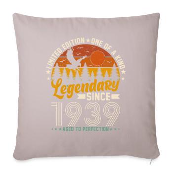 Geburtstag 85 - Vintage Jahrgang 1939 - Sofakissen mit Füllung 45 x 45 cm - helles Taupe - Vorne