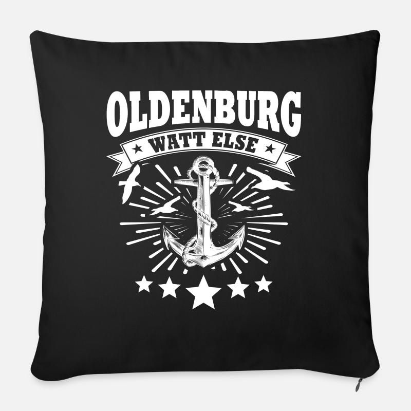 Oldenburg Oldenburger - Sofakissen mit Füllung 45 x 45 cm - Schwarz