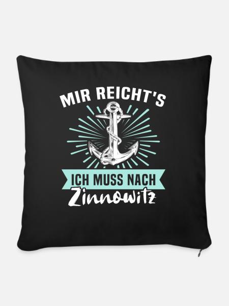 Zinnowitz Zinnowitzer - Sofakissen mit Füllung 45 x 45 cm - Schwarz