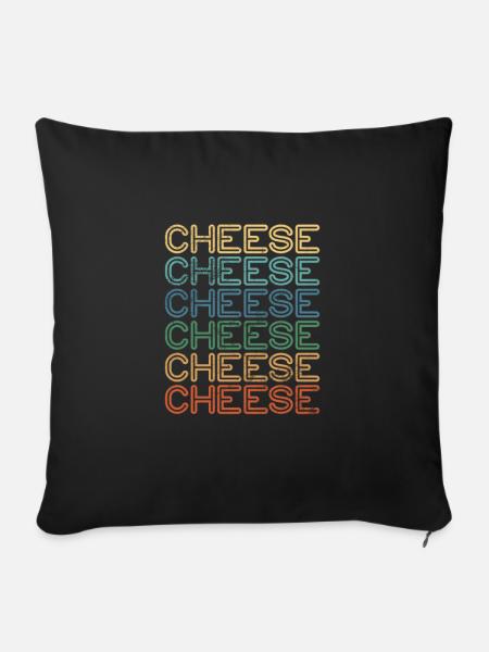Käse - Sofakissen mit Füllung 45 x 45 cm - Schwarz