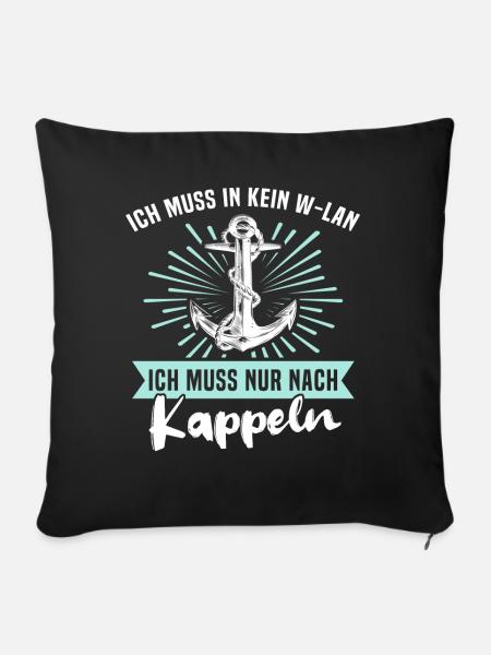 Kappeln Kappelner - Sofakissen mit Füllung 45 x 45 cm - Schwarz
