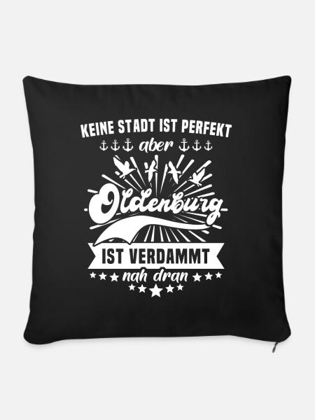 Oldenburg Oldenburger - Sofakissen mit Füllung 45 x 45 cm - Schwarz