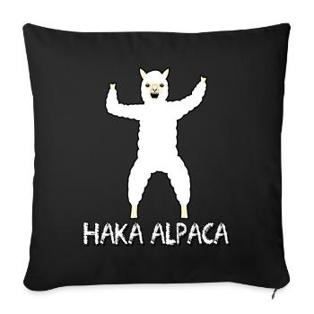 Haka Alpaca - Sofakissen mit Füllung 45 x 45 cm - Schwarz - Vorne