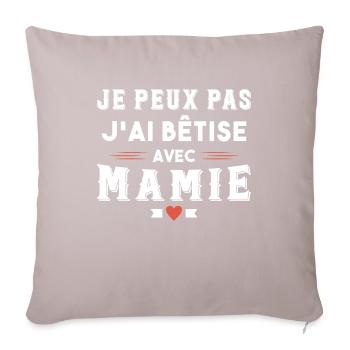 I can't I silly with granny humor gift - Sofa pillow with filling 45cm x 45cm - light taupe - Front
