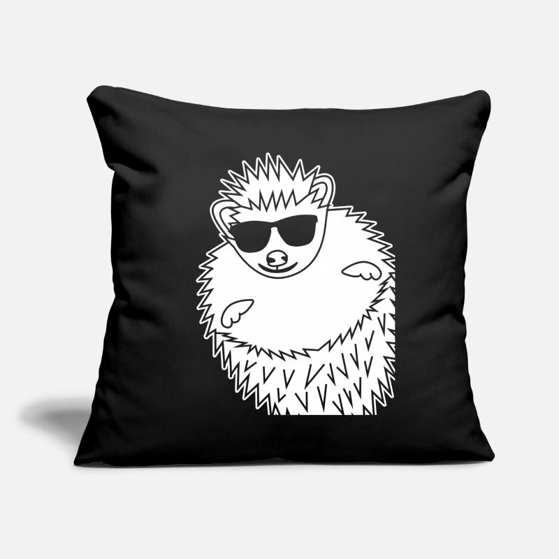 Hedgehog with Sunglasses Hedgehogs Sofa pillow with filling 45cm x 45cm