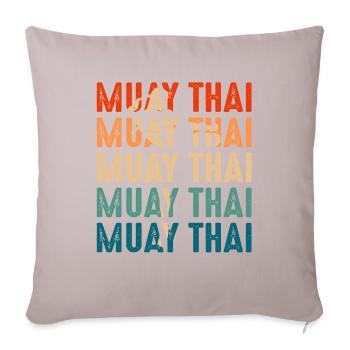 Muay Thaï - Coussin et housse de 45 x 45 cm - taupe clair - Devant