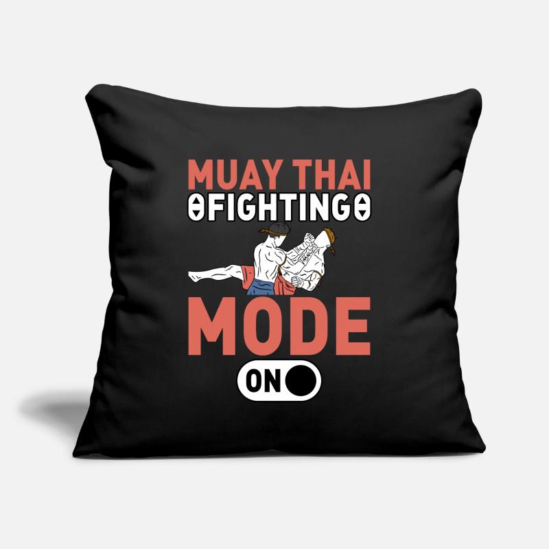 Mode de combat Muay Thai activé Coussin et housse de 45 x 45 cm