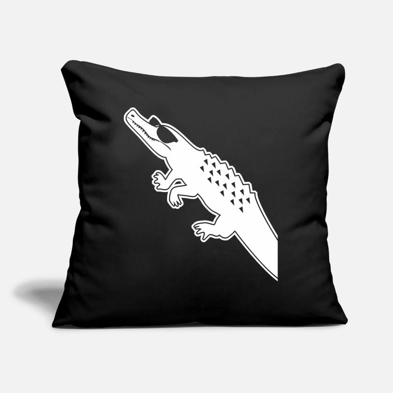 Alligator avec lunettes de soleil Alligators Coussin et housse de 45 x 45 cm