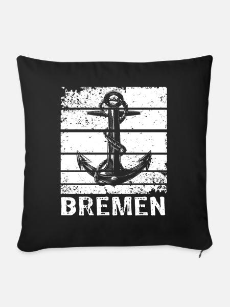 Bremen Bremer - Sofakissen mit Füllung 45 x 45 cm - Schwarz