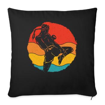 Muay Thai - Sofa pillow with filling 45cm x 45cm - black - Front