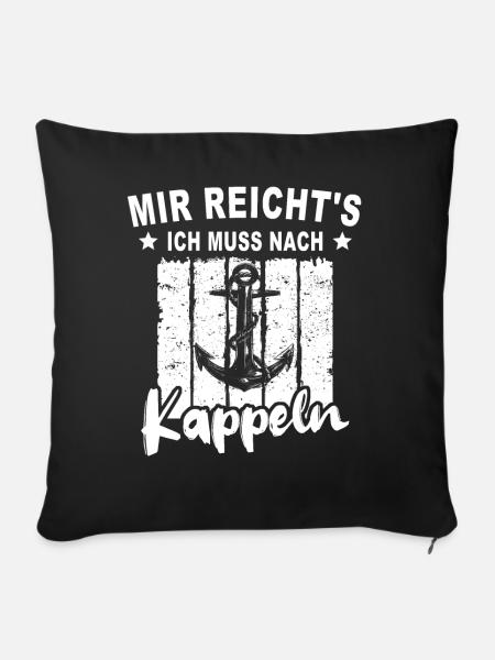 Kappeln - Sofakissen mit Füllung 45 x 45 cm - Schwarz