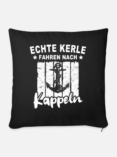 Kappeln - Sofakissen mit Füllung 45 x 45 cm - Schwarz