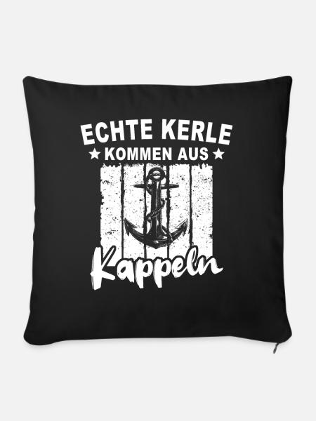 Kappeln Kappelner - Sofakissen mit Füllung 45 x 45 cm - Schwarz