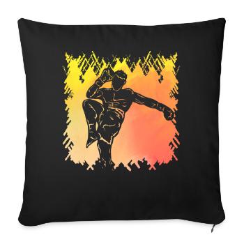 Muay Thai - Sofa pillow with filling 45cm x 45cm - black - Front