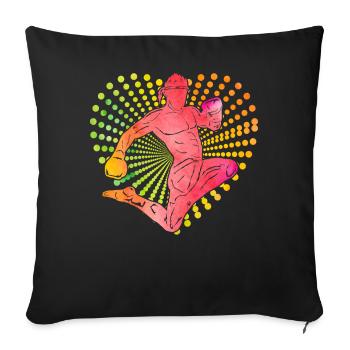 Muay Thai - Sofa pillow with filling 45cm x 45cm - black - Front