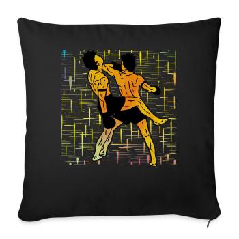 Muay Thai - Sofa pillow with filling 45cm x 45cm - black - Front