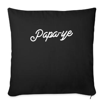 Papa-ye Chic - Coussin et housse de 45 x 45 cm - noir - Devant