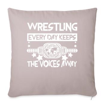 Wrestling Belt Wrestler - Sofa pillow with filling 45cm x 45cm - light taupe - Front