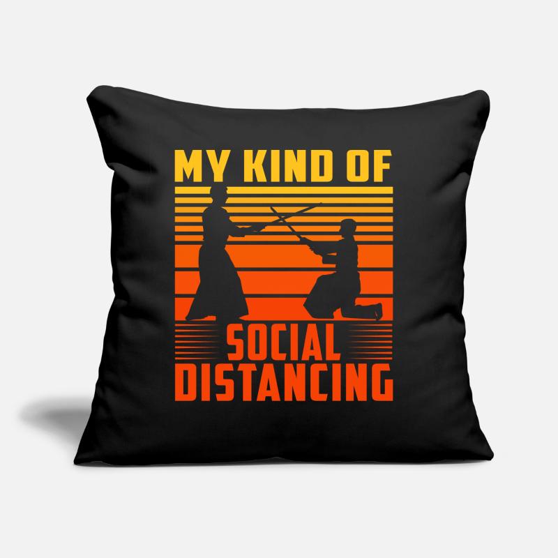 Mon type de distanciation sociale Coussin et housse de 45 x 45 cm