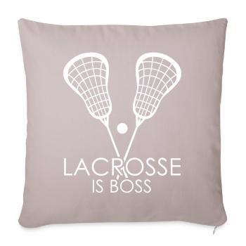 Lacrosse Player Lacrosse Racquet - Sofa pillow with filling 45cm x 45cm - light taupe - Front
