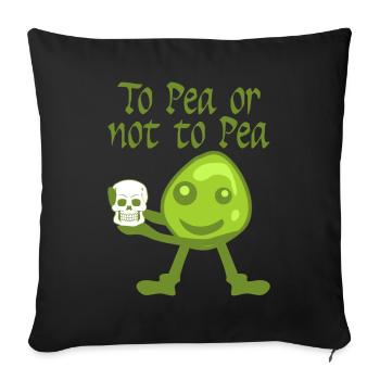 Pois ou pas pois - Coussin et housse de 45 x 45 cm - noir - Devant