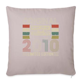 Legendary Year of Birth 2010 Vintage - Sofa pillow with filling 45cm x 45cm - light taupe - Front