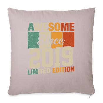 Millésime 2019 Légendes - Coussin et housse de 45 x 45 cm - taupe clair - Devant