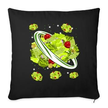 Salad Vegetarian Salads Vegan - Sofakissen mit Füllung 45 x 45 cm - Schwarz - Vorne