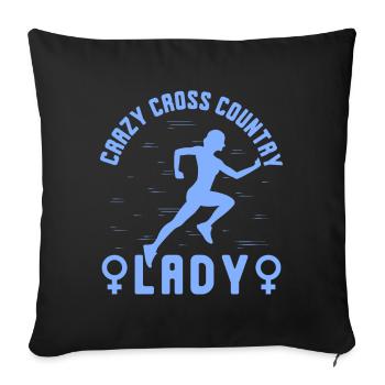 Cadeau de course XC drôle XC Runner Edition - Coussin et housse de 45 x 45 cm - noir - Devant