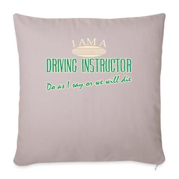 Moniteur d’auto-école Blague Professeur de conduite - Coussin et housse de 45 x 45 cm - taupe clair - Devant