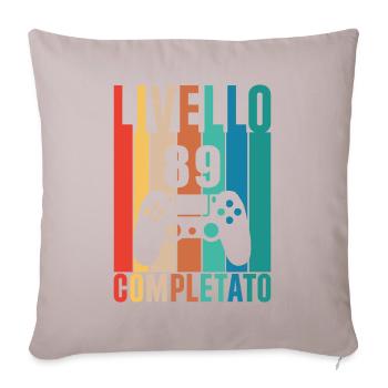 Level 89 Unlocked 89 Birthday - Sofa pillow with filling 45cm x 45cm - light taupe - Front