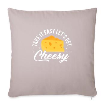 Cheese Cheesecake Food Gift - Sofa pillow with filling 45cm x 45cm - light taupe - Front