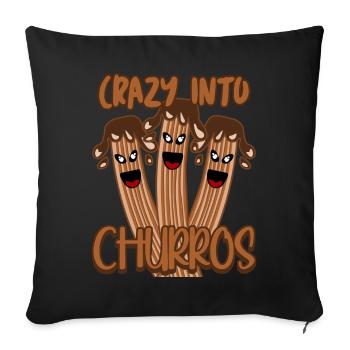 Churrería Churro Churros - Coussin et housse de 45 x 45 cm - noir - Devant