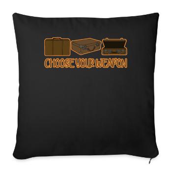 Luggage Suitcase Travel Vacation - Sofa pillow with filling 45cm x 45cm - black - Front