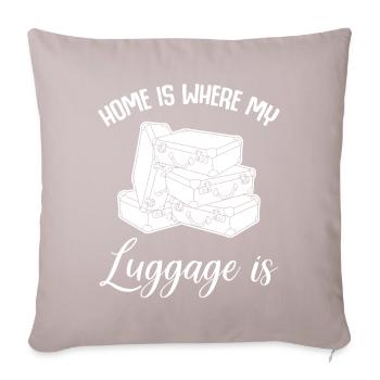 Vacation Luggage Suitcase Travel - Sofa pillow with filling 45cm x 45cm - light taupe - Front