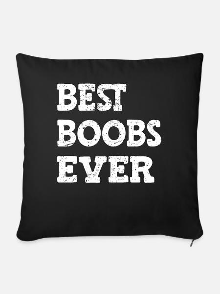 Best Boobs Ever - Sofakissen mit Füllung 45 x 45 cm - Schwarz
