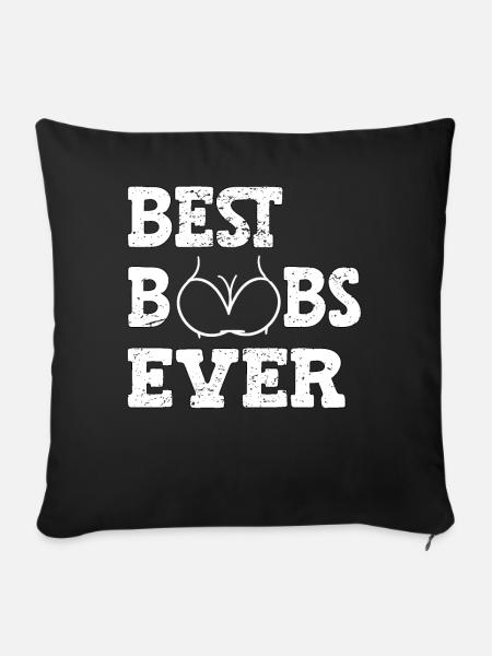 Best Boobs Ever - Sofakissen mit Füllung 45 x 45 cm - Schwarz