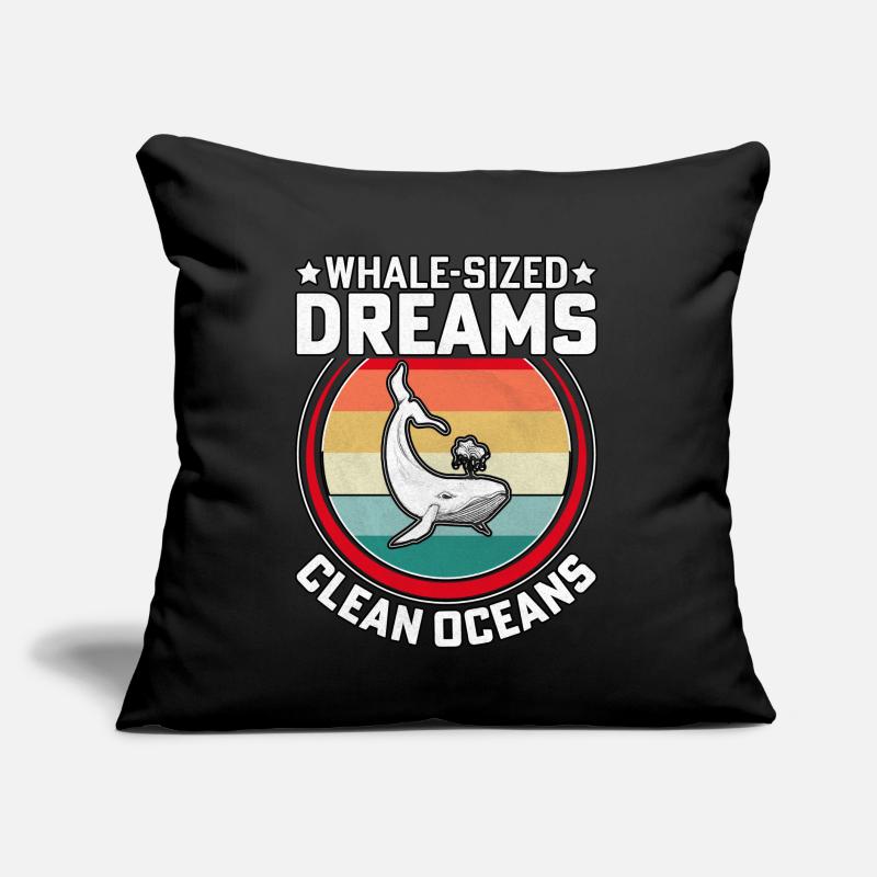 Whale-Sized Dreams Clean Oceans Sofa pillow with filling 45cm x 45cm