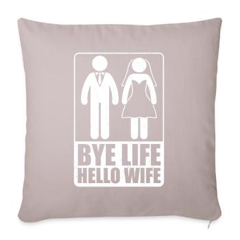 Junggeselle Jungesellenabschied - Sofakissen mit Füllung 45 x 45 cm - helles Taupe - Vorne